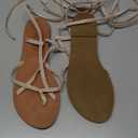 SANDALUP Women Braided Tie up Sandals 8,5