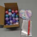 JOYIN 30 Packs Valentines Day Gift Cards with Rainbow Slime Stress Relief Fidget Toy for Classroom Exchange Prizes, Valentine Party Favors, Classroom Exchange Gifts