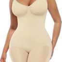 FeelinGirl Shapewear Tummy Control Seamless Bodysuit Hip Enhancer Body Shaper for Women
