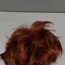 Mens Short Orange Wig Natural Realistic Synthetic Wig for Halloween Daily Use