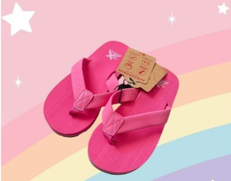 Zeroxposur Kid's Flip-Flops, Outdoor Footwear, Hot Pink, Kids Size 1/2
