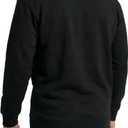 Zylioo Men Tall Sweatshirt Crewneck Pullover Long Fit Soft Casual Sweatshirt Top for Tall Men Daily Wear (Black, L)