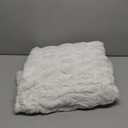 Ultra-Soft Faux Rabbit Fur Throw Blanket 50"x60", Cozy Fuzzy & Plush Blanket for Couch & Sofa Home Decor, Fluffy Thick Throw, A Warm Gift for Women, Cream/Beige