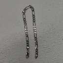 Men's Sterling Silver 925  Italian 5.5 mm Solid Figaro Chain Link Bracelet 9"