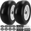 13x5.00-6" Lawn Mower Solid Smooth Tire and Wheel with 3/4"& 1/2" & 5/8" Bearings,3.25"- 6" Centered Hub, Mower Front Tire Assembly Compatible with Lawn Mower Garden Tractor
