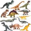PREXTEX 10'' Dinosaurs - Assorted Plastic Dinosaur Toys for Kids 3-5+ Includes T-Rex and More