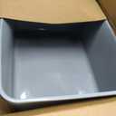 Large Cat Litter Box with High Sides,Durable Open Top Cat Litter Pan for Kitty,Plastic Indoor Big Cat Box with High Wall,Senior Cat Toilet with Low Entry,Easy to Clean,Anti-Splashing(Grey)
