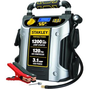 STANLEY J5C09D 1200 Peak Amp Automotive Jump Starter, Portable Power  2.1A/10W USB Port, 120 PSI Air Compressor