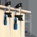 Bar Clamps for Woodworking 24 Inch,2-Pack Wood Clamps Adjustable and Release Quickly,Throat Depth 2.5 Inch, Serrated Steel Rail,Bar Clamps Force 600 Lbs
