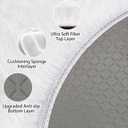 7 ft Round Fluffy Large White Rug for Bedroom,Tie Dyed Furry Round Carpet Non Slip Fuzzy Shaggy Plush Circle Area Rug for Living Room Room Nursery Room Playroom Kids Room Home Decor Washable