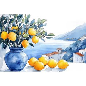 cupmod Lemon Paint by Numbers Kits for Adults, DIY Lemon Tree Adult Paint by Number Kits on Canvas, Oil Painting by Number Kits for Home Decor (16x20 Inch)