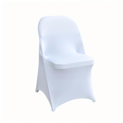 30 Pcs White Folding Chair Cover Washable Removable Universal Fitted Chair Cover Protector for Wedding,Party, Banquet, Holidays, Celebration, Decoration