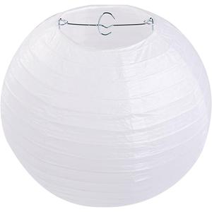 LIHAO 10 Inch White Round Paper Lanterns (10 Pack)