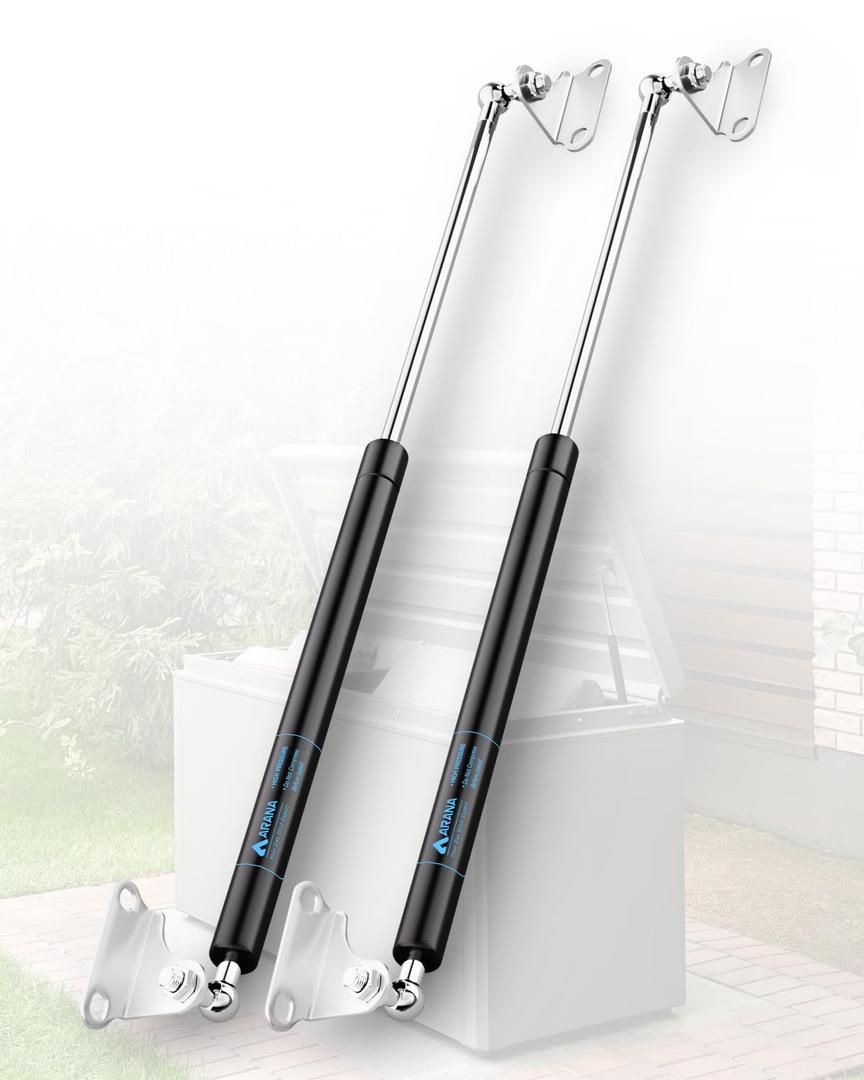 ARANA 20 inch Gas Struts Spring Shocks 22.5Lbs/100N 20" with L-Type Mounts for TV Cabinet Door Tool Toy Box Boat Hatch Door and Creative DIY Applications (fit for 18-25LBS), 2 Pcs