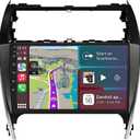 Car Radio for Toyota Camry 2012-2014: 8-Core 4GB+64GB Android 15 Stereo Replacement with Wireless CarPlay Android Auto - 10.2 inch Touchscreen Head Unit with GPS Bluetooth WiFi