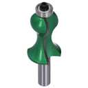 Jeanoko 1PCS 12mm Shank Half Round Wood Router Bit, High Strength Stair Handrail Shape Milling Cutter, Flute Line Drilling Tool for Wood Trimming