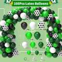 Soccer Party Decorations, 122Pcs Soccer Birthday Party Decorations Supplies with Latex Balloons Happy Birthday Banner Tablecloth Birthday Decorations for Boys Men
