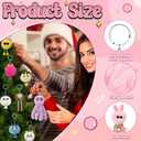 Equsion 48 Pcs Kawaii Keychains Bulk Cute Plush Keychains Fluffy Pompoms Balls with Tassels and Keyrings Key Chain Kawaii Party Favors for Birthday Goodie Bags Piata Prizes(Funny)
