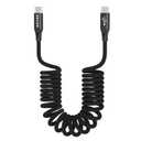 AGVEE 2 Pack 1.5ft Coiled Short USB-C to USB-C Charging Cable [USB-IF Certified] 60W PD Fast Charger Cord in Car for iPhone 17/16/15 CarPlay, Galaxy S25 S24 S23 S22 S21 S10, Google Pixel, Black