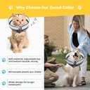 Inflatable Dog Cone Collar w/Pump - Small Dog Donut Collar After Surgery - Washable Dog Collar w/Removable Soft Cone for Dogs After Surgery- Dog Cone Alternative After Surgery w/Soft Cover