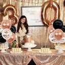 TONIFUL 4 Set Rose Gold and BlackBalloon Centerpieces for Table,Balloon Stand Kit for Bridal Shower,2026 Graduation,Wedding,Hot Girl Party Decoration,2026 New Year,Birthday Decorations for Women