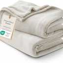 Bedsure GentleSoft Fleece Blanket King Size Linen - 280GSM Soft Lightweight Plush Cozy Blankets for Bed, Sofa, Couch, Travel, Camping