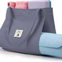 WLLWOO WLLWOO Yoga Bags for Women with Yoga Mats Bags Carrier Carryall Canvas Tote for Pilates Shoulder for Travel Office Beach Workout (Gray)