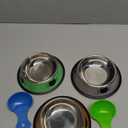 Legendog 3PCS Pet Bowl Stainless Steel Non-Skid Base Dog Bowl Cat Bowl with 2 Food Scoop (Multicolor)
