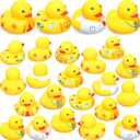 Libima 24 Pcs Rubber Duckies Nurse Rubber Duck 2 Inch Nurse Duck Squeaky Bathtub Toys Nurse's Week Gifts for Appreciation Medical Themed Events Birthday Parties