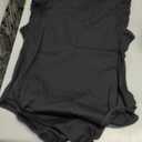 MANGOPOP Women's Body Suits Cute Crew Neck Ruffle Sleeveless Slim Fit Bodysuit Tank Tops Tight Casual Sexy (Black, XXL)