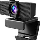 LITEPRO Webcam with Microphone & Privacy Cover, 1080P HD Web Computer Camera, USB Plug and Play Laptop PC Desktop Camera, Works with Zoom, Skype, Teams, Video Conferencing/Recording/Streaming