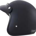 Harssidanzar Retro Motorcycle Helmet 3/4 Open Face Helmet Vintage Style for Men Women, DOT Approved CU601