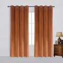 Cherry Home Super Soft Rustic Velvet Decor Blackout Drapes Room Darkening Curtains Panel Metallic Grommet Drapery 52 by 72 Inch Caramel Cafe,2 Panels
