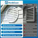 Hon&Guan 18 Inch Round Aluminum Gable Vent with Screen for Attic & Shed