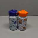 SANDJEST Kid Water Bottle 12oz with Straw Lid - 2-Pack Insulated Stainless Steel Water Bottles for Kids Girls - Travel Cup for School Sports, Construction & Dinosaur