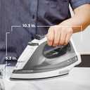 BLACK+DECKER Light N Easy Compact Steam Iron, IR1020S, Stainless Steel Soleplate, Spray Mist, Anti-Drip, Auto Shutoff