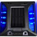 Solar Driveway Deck Light, IP68 Waterproof Outdoor Reflectors Driveway Blue LED Light for Dock Walkway Lane Porch Patio Pathway Garden Yard Road Markers (Blue, 1 Pack)