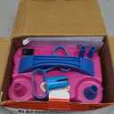 IDAODAN Electric Balloon Pump, Portable Electric Balloon Blower Machine Balloon Air Pump Dual Nozzle Rose Red 110V 600W Balloon Inflator for Party Decorations