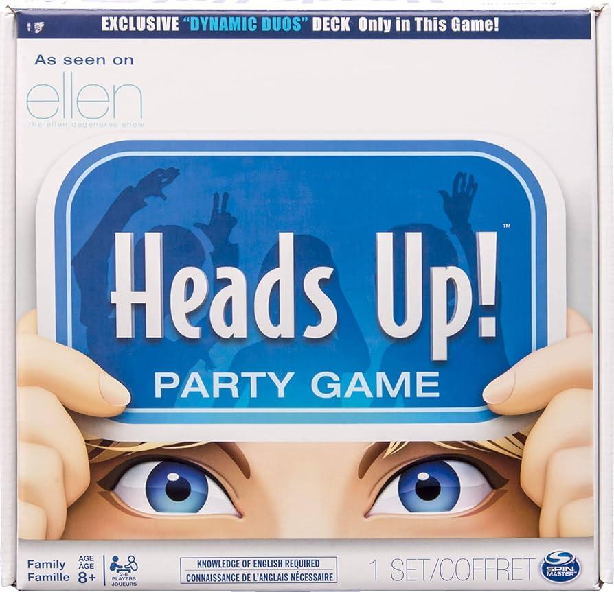 Head’s Up Party Game 4th Edition, Word Guessing Board Game for Kids and Families Ages 8 and up