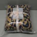 MH MYLUNE HOME Ultra Soft Leopard Throw Blanket (50x60 inches) Microfiber Blankets Plush Warm Reversible Cheetah Blanket Leopard Pattern Throw for Couch Bed Sofa - Brown, 50"x60"