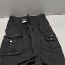 Leward Men's Cotton Twill Cargo Shorts Outdoor Wear Lightweight (32, Black)