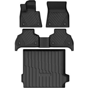 AUTOSAVER88 Floor Mats & Cargo Liner Fit for BMW X5 2025 2024-2019 (Only for 5 Passenger), Custom Fit TPE All Weather Floor Liners and Trunk Mat, 1st & 2nd Row Mat Car Mats Set Accessories, Black