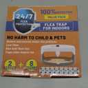 2 Pack Flea Traps for Inside Your Home, Indoor Flea Light with 8 Sticky Pads & 4 Light Bulb, Odorless Natural Insect Infestation Treatment Trap for Kid Pet (Coffee Brown)