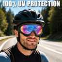 COOLOO Motorcycle Goggles, 3 Pack ATV Dirt Bike Goggles Anti-UV Dustproof Windproof Racing Goggles for Adult Men Women