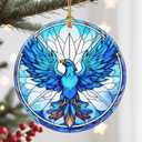 Christmas Ornament, Christmas Decoration, Ceramic-Style Phoenix Ornament, Heirloom Keepsakes, Holiday Ornaments, Holiday Presents, Unique Xmas Gifts, Gift Exchange Ornaments, Gift Idea