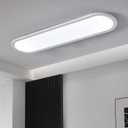 Ganeed 27.6 Inch LED Ceiling Light, High Brightness Linear Ceiling Lamps,6000K Cool White Modern Ultra Thin Low Profile Light Fixture for Bedroom Kitchen Study Room Hallway,White/36W