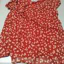 Youtalia Womens Blouses Dressy Casual Summer Tops Chiffon Puff Ruffle Short Sleeve V Neck Work Shirts Size L