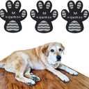 Dog Paw Protector Non-Slip Gripper Traction Pads,Walk Assistant for Senior Dogs,Foot Stickers for Hardwood Floors,Dog Shoes Booties Socks Replacement,6 Sets (24 pcs) M Black (M-1.7*1.5 inch(L*W))