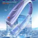 Portable Neck Fan - 6000mAh Rechargeable Personal Fan with 6 Speeds, 360° Cooling Surround Airflow, 20H Long Battery Life Hands-Free Wearable Fan for Outdoor Travel, Office (Purple)