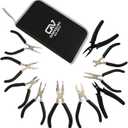 Jewelry Pliers Set, 10 PCS Professional Pliers for Jewelry Making, Repair and Wire Wrapping